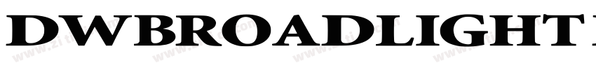 DWBroadlight ExtraBo字体转换